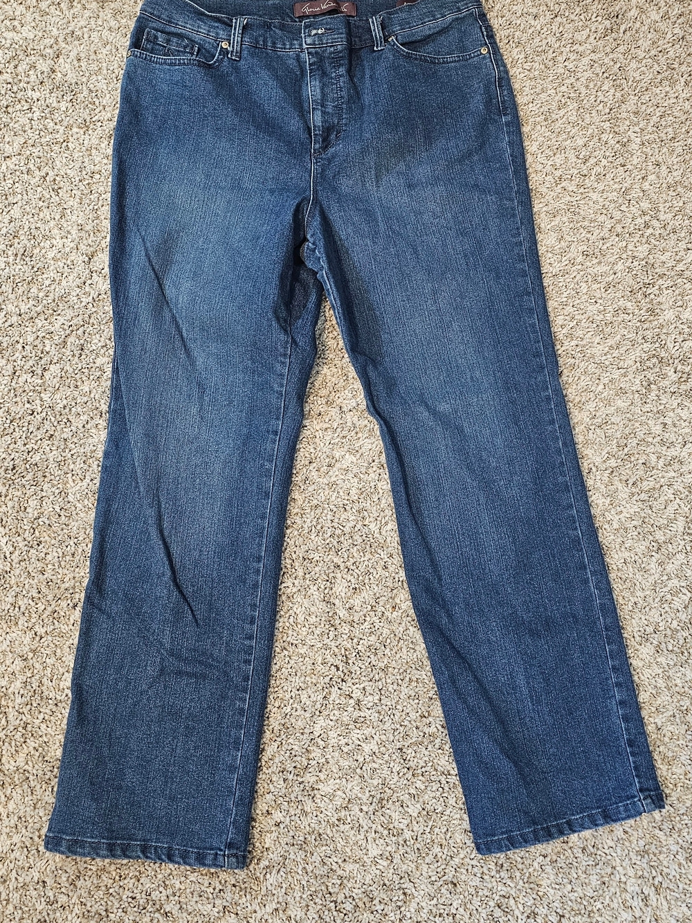 Gloria Vanderbilt Dark Blue Straight-Leg Jeans